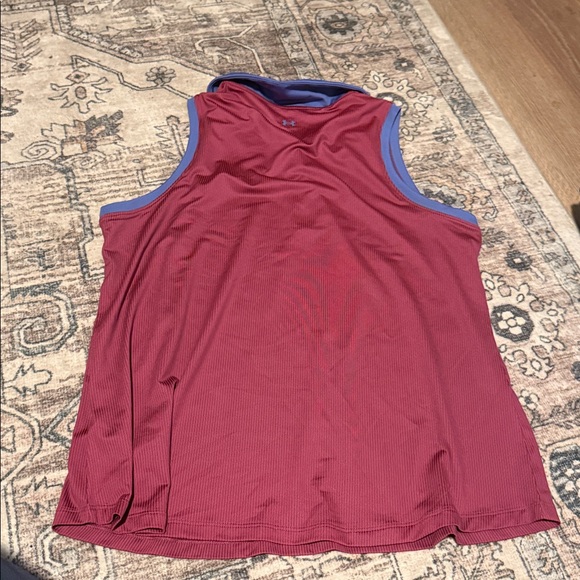 PGA Tour Women's Sleeveless Polo - Burgundy and Lavender - Picture 4 of 4
